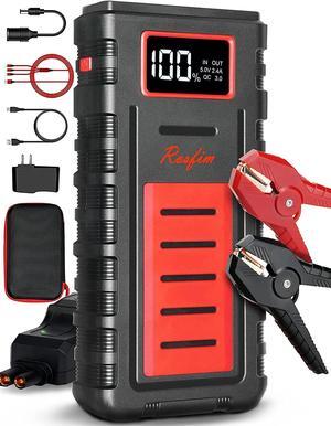 Rosfim 2000 Amp 12-Volt Jump Starter Battery Pack - Car Battery Booster Pack for up to 8.5-Liter Gas and 6.5-Liter Diesel Engines, USB-C PD 65W Portable Power Bank Charger LCD Display