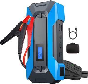 TIWKICH A11 Portable Automotive Jump Starter 2000A 12V Lithium Car Battery Booster Jump Starter Pack with LCD Display,USB Quick Charge, for Up to 7.0L Gasoline and 5.5L Diesel Engines (Blue)