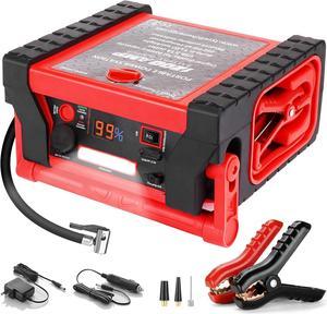 Car Jump Starter,2500A Peak 12V Battery Jumper Pack(Up to 8.0L Gas and 6.0L  Diesel Engine) with 15V DC Port and Quick Charge,VTOMAN Portable Lithium