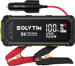 SOLVTIN S6 Pro Max Battery Jump Starter 3000A, Portable Jump Box for Up to 10L Gas and 8L Diesel Engine with LED Display, 12V Car Battery Booster Pack with 100W Two Way Fast Charging