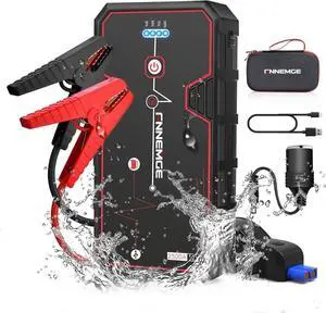 FNNEMGE Car Jump Starter, 2500A Peak 23800mAh 12V Car Battery Starter(Up to All Gas, 8.0L Diesel Engine), with USB Quick Charge 3.0,LED Light,12V DC Output.