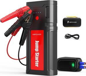 DBPOWER Jump Starter 2750A Peak 76.96Wh Portable Car Jump Starter (Up to 10L Gas/8L Diesel Engine) 12V Auto Battery Booster Pack with Smart Clamp Cables, Quick Charger, LED Light Jump Box