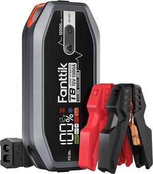 FANTTIK T8 1300 Amp Jump Starter,12000mAh Car Battery Pack for Up to 7.0L Gasoline and 5.0L Diesel Engines with LED Display,30W Fast Charging, 12V Extreme Safe Lithium Jump Starter