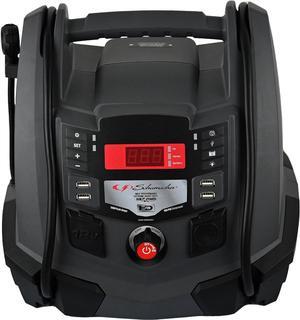 Schumacher SJ1289 Rechargeable AGM Jump Starter and Portable USB/DC Power Station - 1200 Amp - with Air Compressor and LED flex light