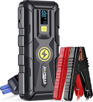 AMPROAD Jump Starter 4000A for Truck Up to 10.0L Gas & Diesel Engines, Portable and Compact Jump Box, Build-in LED Flashlight Car Emergency Kit with Case