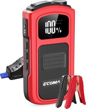 ECOMAX Jump Starter,1500A Peak 15000mAh Jump Starter Battery Pack (Upto 7L Gas/5L Diesel Engine) with USB/Type-C Quick Charging,LCD Display and LED Light