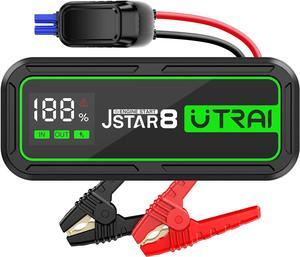 UTRAI Portable Car Jump Starter, 3000A Peak 74000mWh Jump Starter Battery Pack for Up to 10L Gas and 8L Diesel Engines 12V Car Battery Charger Jump Starter Portable Power Bank with 2 USB Port