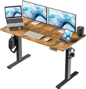 48 * 24 Inches Electric Standing Desk, Adjustable Height Sit Stand Up Desk with 3 Memory Presets, Motorized Home Office Computer Gaming Workstation Desk, Rustic Brown