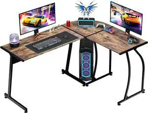ZenStyle L-Shape 58.1in Corner Computer Desk Home Office PC Laptop Table Multipurpose Gaming Workstation with Solid Steel Frame/Waterproof Desktop