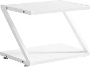 Printer Stand Multi-Purpose Desktop Organizer Printer Storage Rack and Shelf 2-Layer Desktop Storage Shelf Desktop Printer Stand with Paper Storage Very Suitable for Home or Office (White)