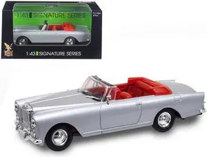 1961 Bentley Continental S2 Park Ward DHC Convertible Silver 1/43 Diecast Car Model by Road Signature