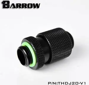 Barrow G1/4" Male to Male D-Plug Fitting, 20mm, Black Barrow G1/4" Male to Male D-Plug Fitting, 20mm, Black