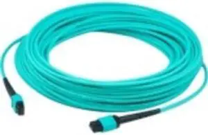 Addon 2M Mpo (Female) To Mpo (Female) 12-Strand Aqua Om4 Crossover Fiber Ofnr (Riser-Rated) Patch Cable