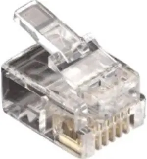 Black Box FMTP611-25PAK 25-Pack RJ11 Unshielded Modular Plug 6-Wire Black Box FMTP611-25PAK 25-Pack RJ11 Unshielded Modular Plug 6-Wire