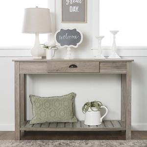 Walker Edison 48" Country Style Entry Console Table - Gray Wash