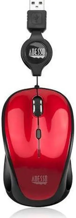 RETRACTABLE OPTICAL MOUSE RED