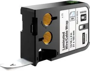 Dymo XTL Laminated Wire/Cable Wrap, 13/16" x 4 - 75 Labels Dymo XTL Laminated Wire/Cable Wrap, 13/16" x 4 - 75 Labels