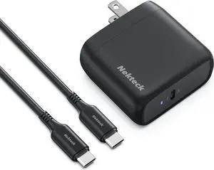 Nekteck 65W USB C Charger (GaN II) with 6.6ft Cable, PD 3.0 PPS Fast Foldable Small Wall Charger Compatible with MacBook Air/Pro, iPad Air/Pro, iPhone, Galaxy S21/S20 and More