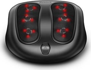 Nekteck Foot Massager Kneading Shiatsu Therapy Massage with Built in Heat Function and Power Cord - Black