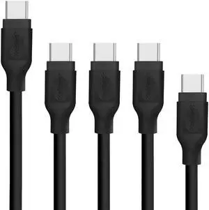 Nekteck USB C Cable, Type C to USB 3.0 Type A Male Data & Charging Cord 5 Pack[ 1ft x 1, 3ft x 3, 6ft x 1]with 56k ohm resistor Galaxy S9/S9 Plus, S8/S8 Plus, Note8, Pixel 2 XL