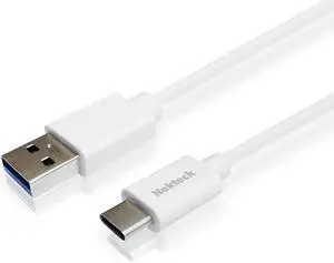 USB Type C Cable, Nekteck USB 3.1 USB-C to USB A Male 56k ohm resistor 3.3ft Data Charging Cord Reversible Design for LG G5/G6, Galaxy S8/ S8 Plus, S9/S9 Plus, Pixel2/ Pixel2 XL more, White
