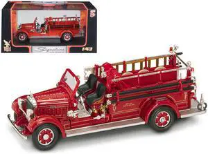 1935 Mack Type 75BX Fire Engine Red 1/43 Diecast Model Car by Road Signature