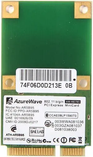 Atheros AR9285 AR5B95 150Mbps 802.11a/b/g/n Wireless Mini PCI-E WiFi Card