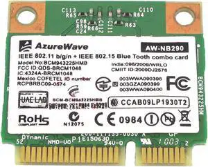 Azurewave BCM943225HMB Wireless 300M Wifi wlan 802.11 N 3.0 Bluetooth BT Card