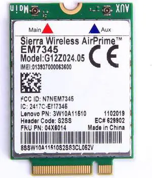 GOBI5000 EM7345 LTE WWAN HSPA+ EVDO 4G Module NGFF Card Lenovo T440 FRU 04X6014