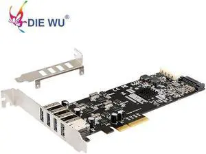 20G PCI Express 4 channel Full speed USB3.0 Expansion card Add on card with NEC for PC Computer Desktop TXB058