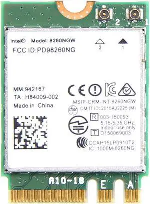 802.11AC 8260NGW 2.4/5GHz+Bluetooth4.2 NGFF Wi-Fi Card 867M