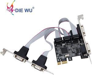 PCI express Add on card 4 ports Serial riser card Multi RS232 DB9 COM port PCIe I/O expansion card TXB071