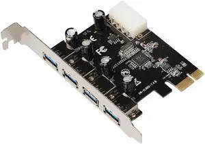 4 port USB 3.0 PCI-e Expansion Card PCI express USB 3.0 hub adapter 4-port USB3.0 controller USB 3 0 PCI e PCIe express 1x