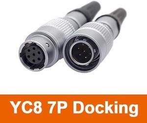 YC8 mini Circular connectors 8mm 7 pin Sensor connector Docking push pull self lock 8mm(7 Pin Docking)