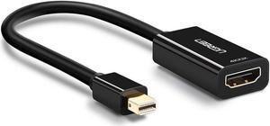 Mini DisplayPort (Thunderbolt 2.0) to HDMI Cable male to female Full HD 3K&4K, suitable for Apple MacBook Pro MacBook Air, Microsoft Surface Pro 4 Pro 3, Google Chromebook - Black