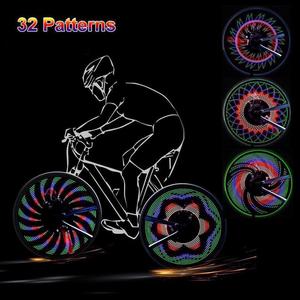 s Bike Wheel Lights - LED Bicycle Spoke Light, USB Rechargeable Bike Light,32LED/32Patterns Bicycle Rim Light
