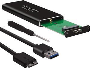 M.2 Enclosure for SATA B/B+M Key NGFF External SSD Reader and Writer Superspeed 5Gbps M2 HDD to USB 3.0 Adapter Support UASP Compatible for 2230 2242 2260 2280 (NOT for NVME)