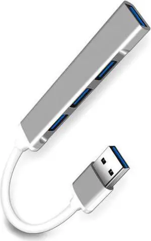 USB 3.0 Hub with 4 Port USB3.0 Ultra Slim Data Hub Compatible for MacBook Mac Pro Mini, iMac, Surface Pro, XPS, IdeaPad, MateBook X Pro, Notebook PC, USB Flash Drives-Gray