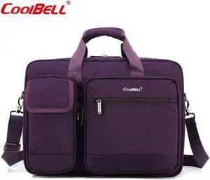 Large Capacity Hybrid Bussiness Shoulder Bag Messenger Bag Shoulder Bag Laptop Case Handbag Business Briefcase Multi-Functional Travel Bags Fits 15.6 Inch Laptop for Men/Women (Purple)