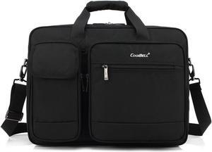 Laptop Bag 17.3 Inch Laptop Briefcase Laptop Messenger Bag Water Repellent Computer Case Laptop Shoulder Bag Durable Tablet Sleeve for Business/College/Women/Men Fits 17.3 Inch Laptop- Black