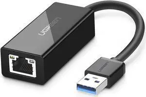 Network Adapter USB 3.0 to Ethernet RJ45 Lan Gigabit Adapter for 10/100/1000 Mbps Ethernet Supports Nintendo Switch, Black