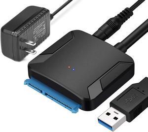 USB3.0 Adapter Cable Converter 22 pin USB 3.0 to SATA Cable with 12V 2A Power adapter For 2.5 inch 3.5 inch HDD SSD Hard Disk Support UASP