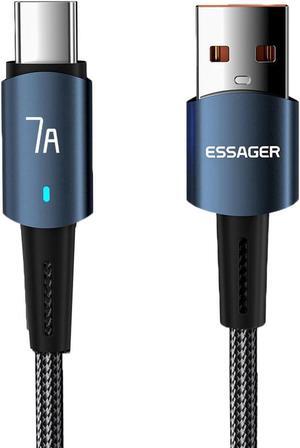 USB A to USB C Cable (1-Pack, 3.3ft), 100W 7A USB C Cable, Type C Charger Cable Fast Charging for MacBook Pro, iPad Pro Air Mini, Samsung Galaxy S23/22/Z Fold/Z Flip, Pixel