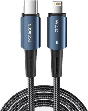 USB C to Lightning Cable (1-Pack, 3.3ft), 27W 3A USB C Cable, Type C Charger Cable Fast Charging for iPhone 11 12 14 Pro Max Mini Xs Xr X 8 iPad MacBook