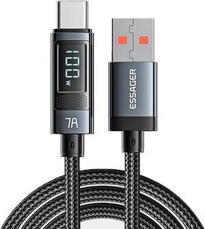USB A to USB C Cable (1-Pack, 3.3ft), 100W 7A 100W USB C Cable, Type C Charger Cable Fast Charging for MacBook Pro, iPad Pro Air Mini, Samsung Galaxy S23/22/Z Fold/Z Flip, Pixel