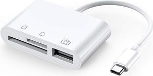 SD Card Reader, 3 in 1 USB Type C Card Reader, SD/TF Card Reader for New iPad Pro 11"/12.9" 2018, NEW iPad Pro 2018, MacBook Pro, Mac-Book Pro and More UBC C Device