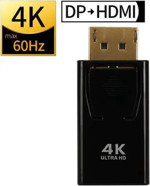 4K DP to HDMI Converter DisplayPort to HDMI Adapter Male to Female Video Audio Connector 1080P for Projector HDTV PC Laptop, 2-Pack