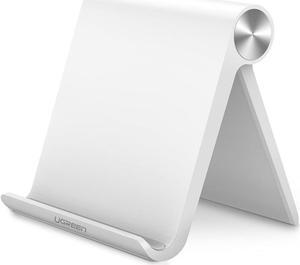 Tablet Stand Holder for iPad, Samsung Galaxy Tab, Nintendo Switch, Apple iPad Pro 10.5, iPad Mini, iPad Air, iPhone 7 6 Plus X 6S 8 5S, LG Android Tablets and E-readers, Adjustable (White)