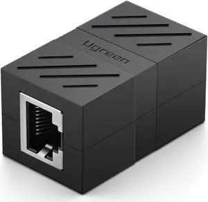 RJ45 Coupler In Line Coupler Cat7 Cat6 Cat5e Ethernet Cable Extender Adapter Female to Female (Black)