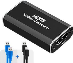 Video Capture Card, HDMI to USB 3.0/Type-C Audio Capture Card, 4K 1080P60 Capture Devices for Gaming Live Streaming Video Recorder, Compatible with Windows Mac OS System for PS4/5 Switch, Xbox, Steam